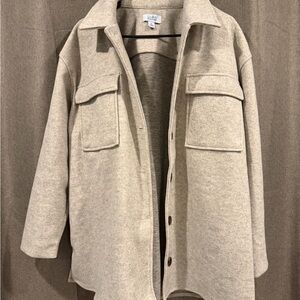 Croft & Barrow Women's Cream Shacket Jacket